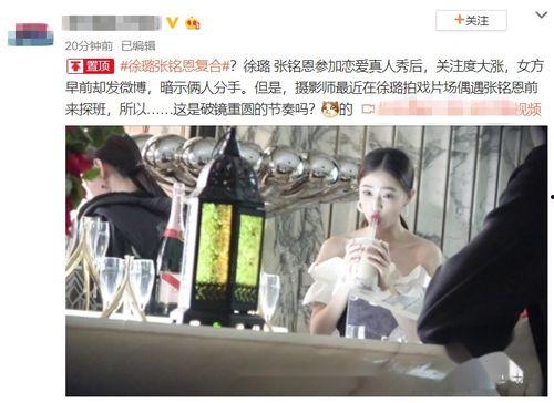 张铭恩徐璐最新八卦爆料,甜蜜互动引网友热议